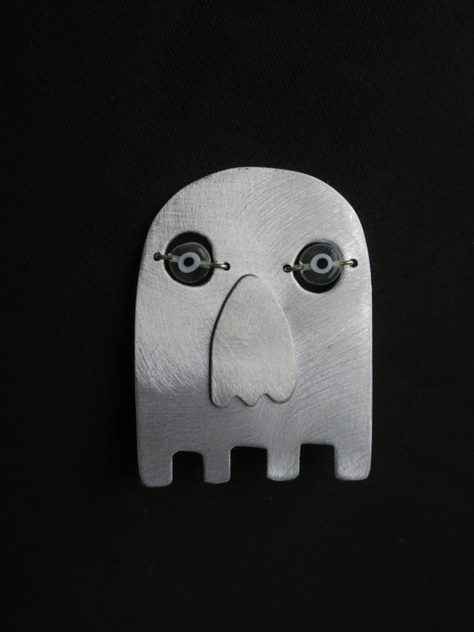 La muerte - Broche aristanale en aluminium.