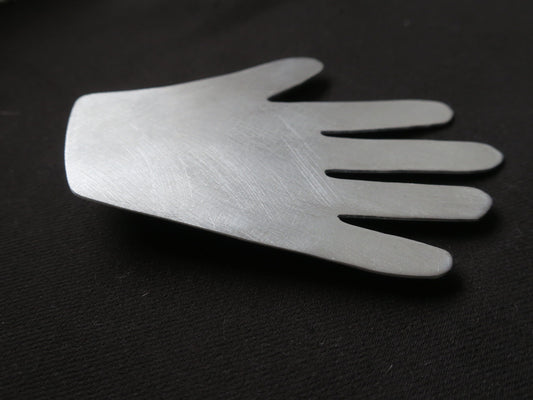 Broche Main — Aluminium Brossé