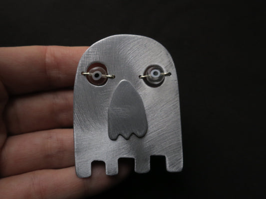 La muerte - Broche aristanale en aluminium.