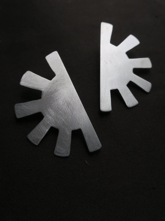 Les Soleils Incas - Boucles d'oreilles artisanales en aluminium