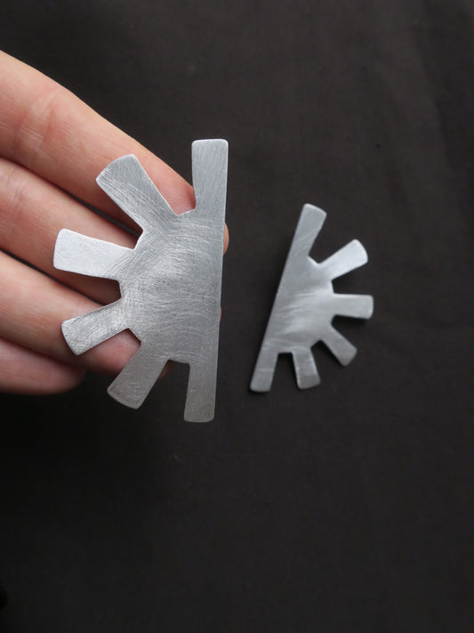 Les Soleils Incas - Boucles d'oreilles artisanales en aluminium
