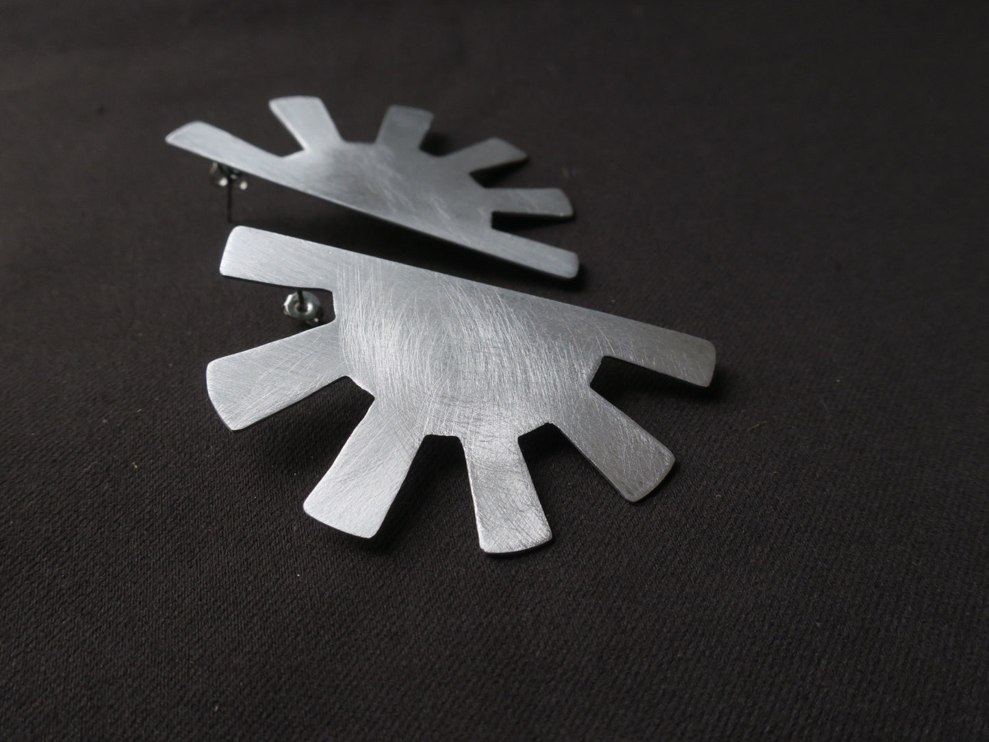 Les Soleils Incas - Boucles d'oreilles artisanales en aluminium