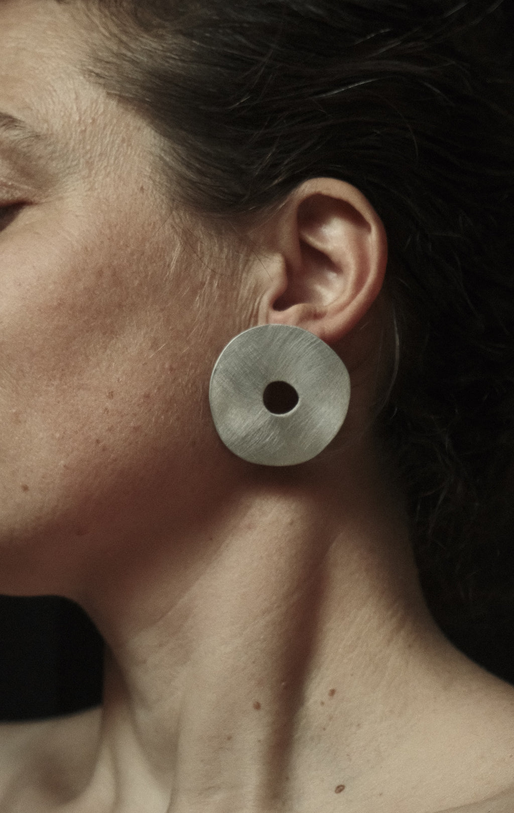 Les Anneaux - Boucles d'oreilles artisanales en aluminium